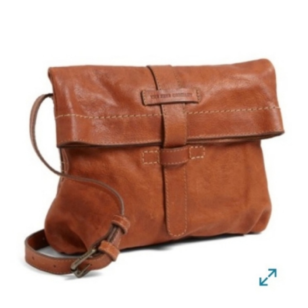 Frye- Leather Artisan Foldover Crossbody Handbag.